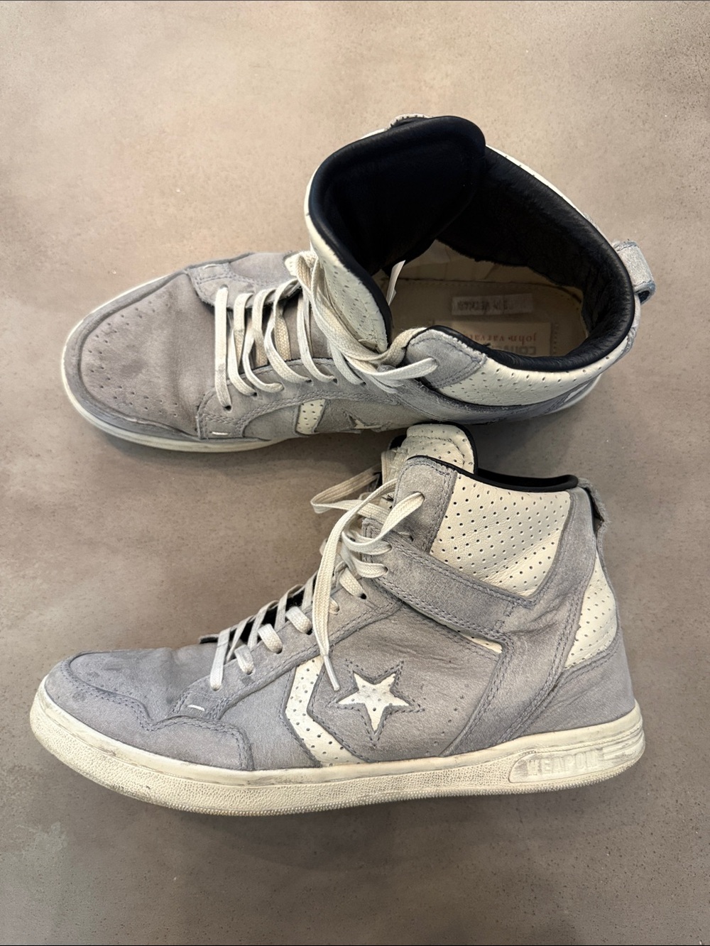 😎 Men's High-Top Sneakers in Light Gray and White